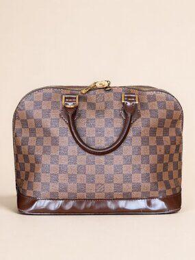 Louis Vuitton Damier Ebene Alma PM Handbag - Authentic Bag & Padlock & Dustbag